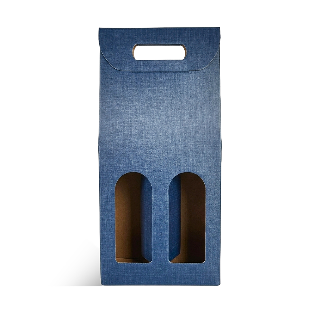 VALISETTE 2 BOUTEILLES BLEU FONCE
