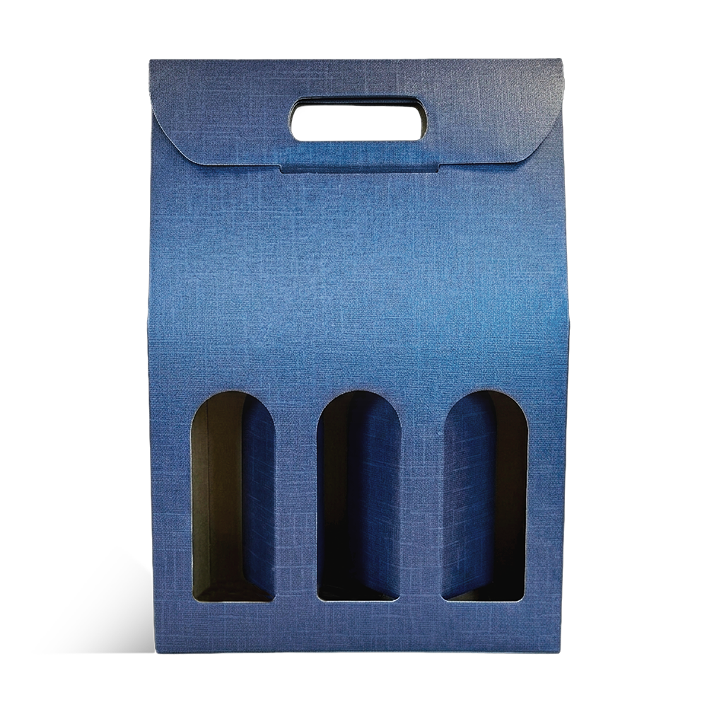 VALISETTE 3 BOUTEILLES BLEU FONCE