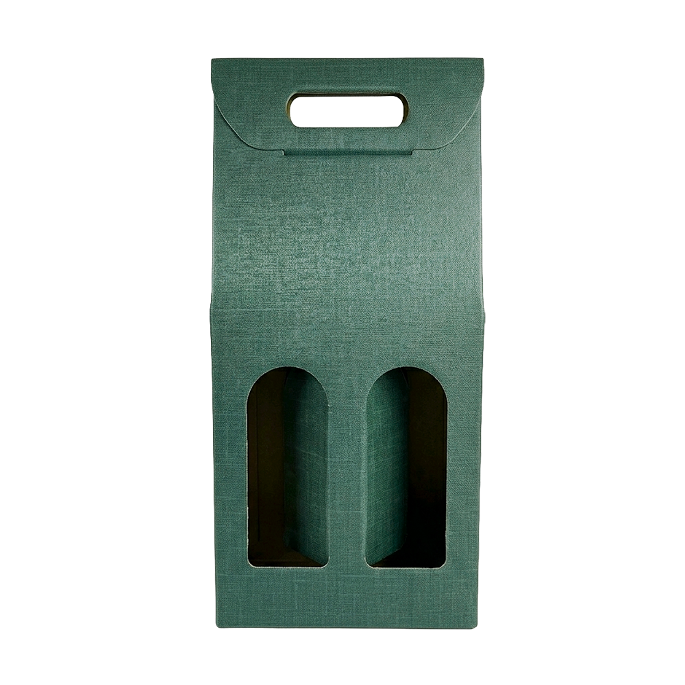 VALISETTE 2 BOUTEILLES VERT + FENETRE