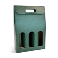 VALISETTE 3 BOUTEILLES VERT + FENETRE