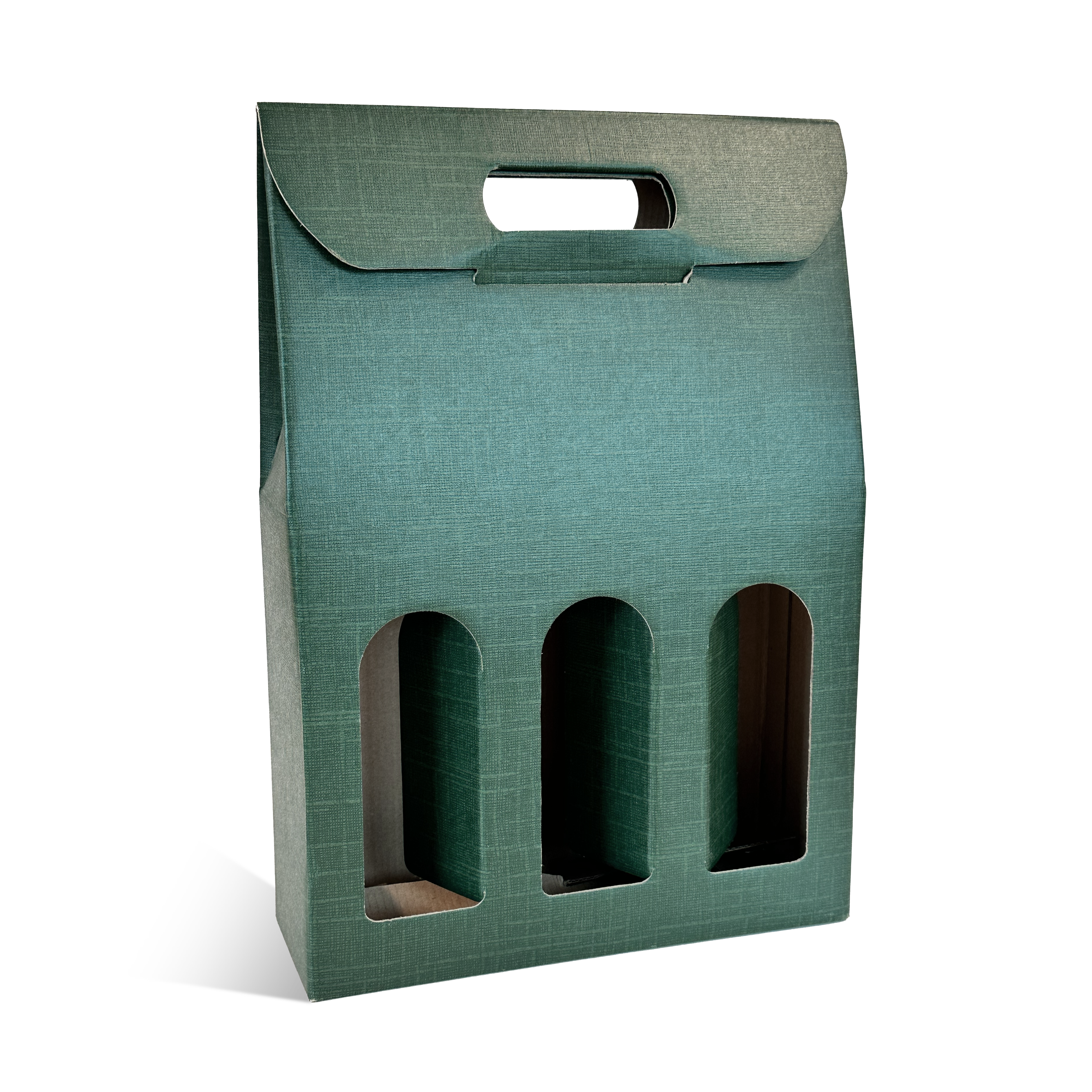 VALISETTE 3 BOUTEILLES VERT + FENETRE