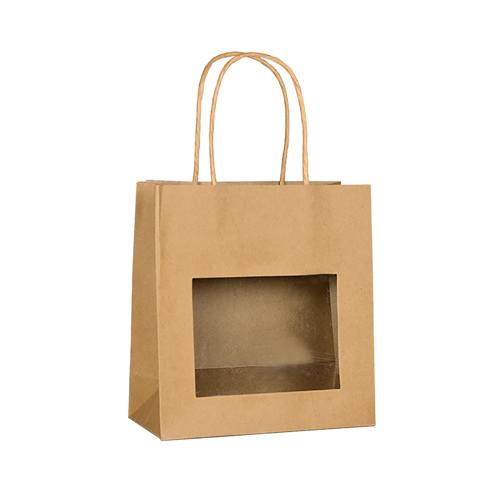 SAC CARAFE KRAFT AVEC FENÊTRE PETIT FORMAT