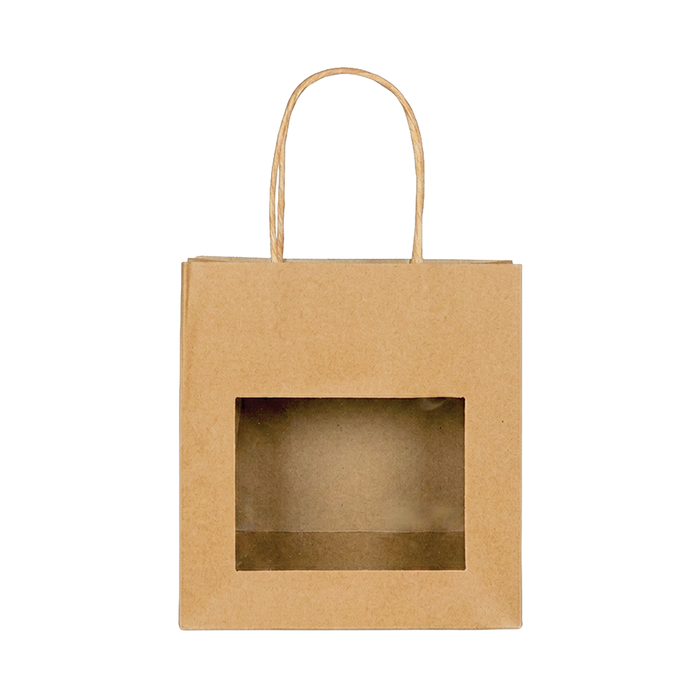 SAC CARAFE KRAFT AVEC FENÊTRE PETIT FORMAT