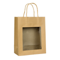 SAC CARAFE KRAFT NATUREL AVEC FENÊTRE GRAND FORMAT