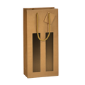 SAC 2 BOUTEILLES KRAFT AVEC FENÊTRE
