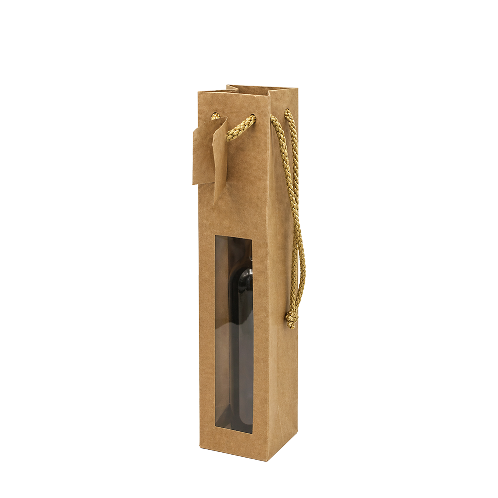 SAC 1/2 BOUTEILLE KRAFT NATUREL + FENETRE