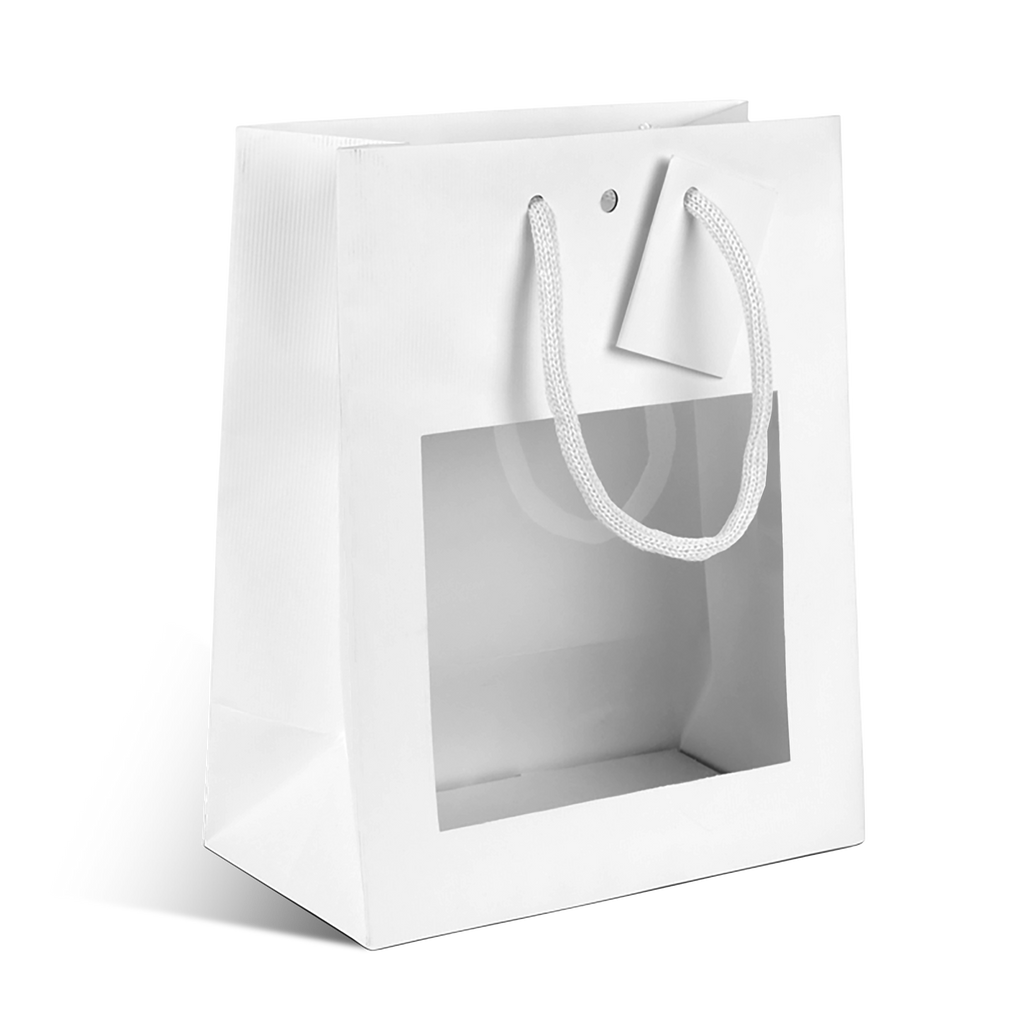 SAC CARAFE BLANC MAT AVEC FENÊTRE