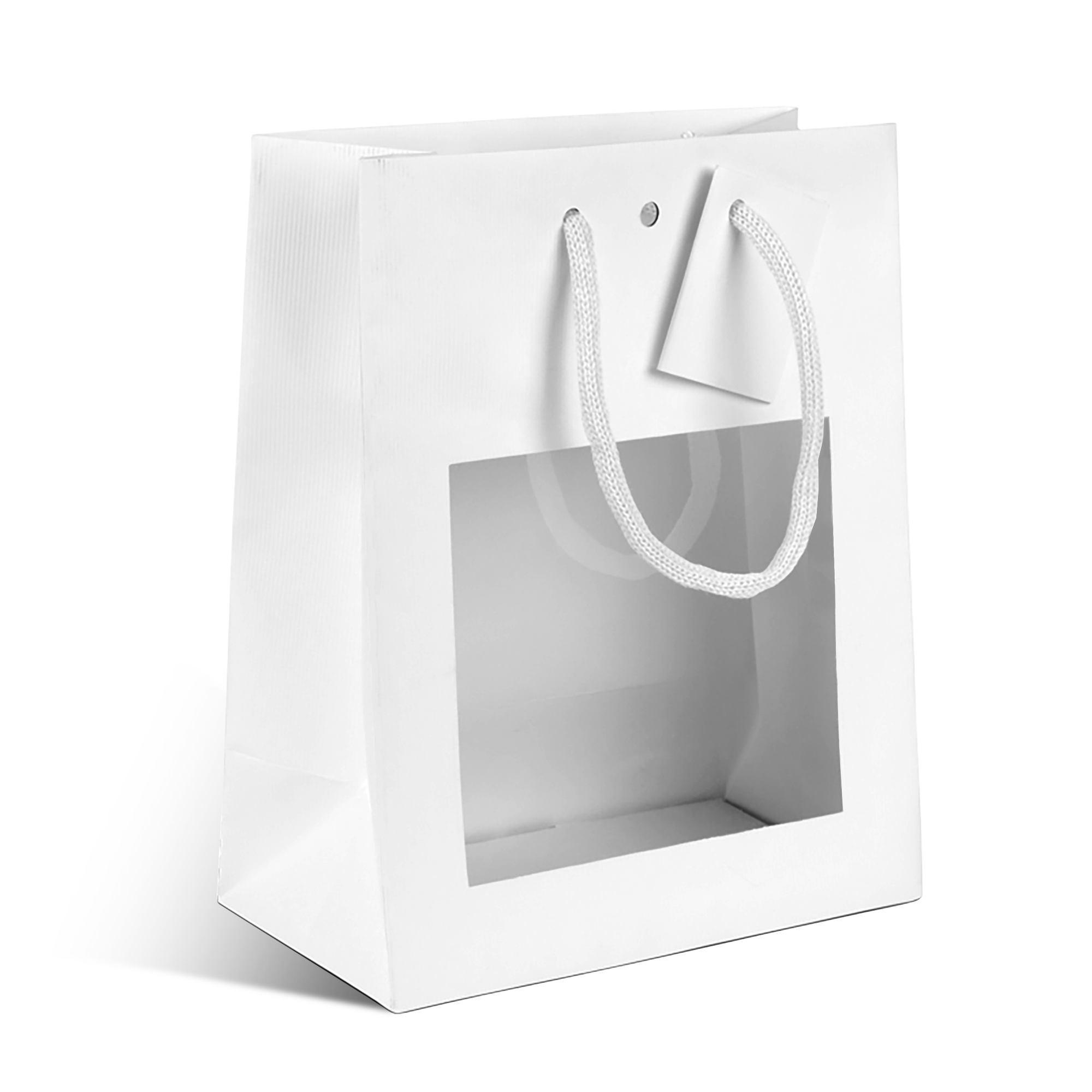 SAC CARAFE BLANC MAT AVEC FENÊTRE