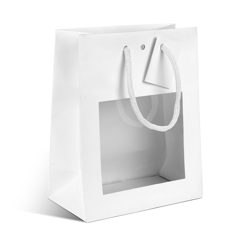 SAC CARAFE BLANC MAT AVEC FENÊTRE