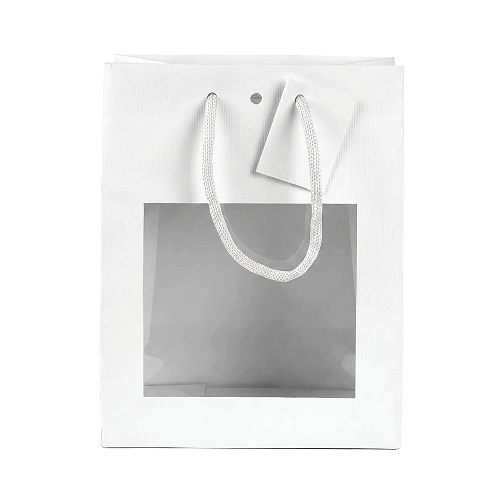 SAC CARAFE BLANC MAT AVEC FENÊTRE