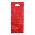 SAC PLASTIQUE 2 BOUTEILLES ROUGE/OR