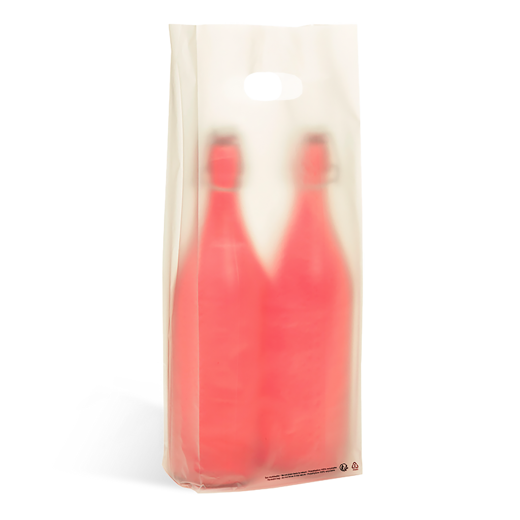 SAC PLASTIQUE 2 BOUTEILLES GIVRÉ