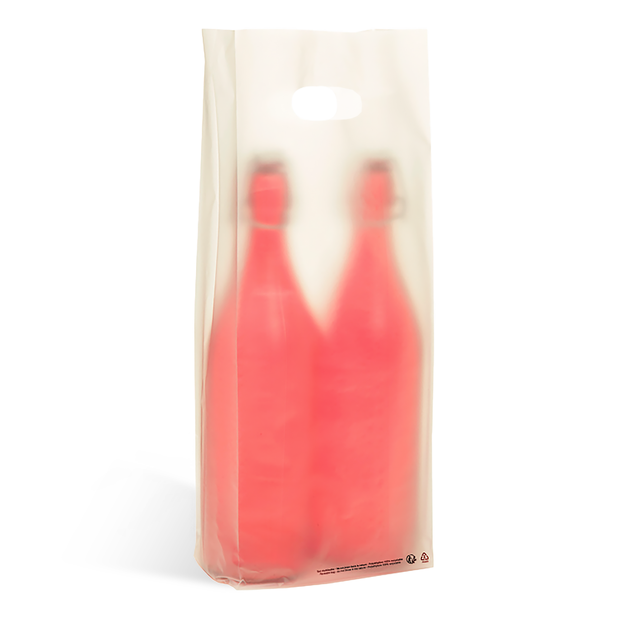 SAC PLASTIQUE 2 BOUTEILLES GIVRÉ