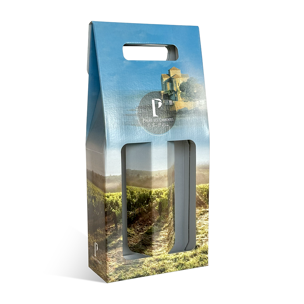VALISETTE 2 BOUTEILLES PINEAU DES CHARENTES TERRE & OCEAN