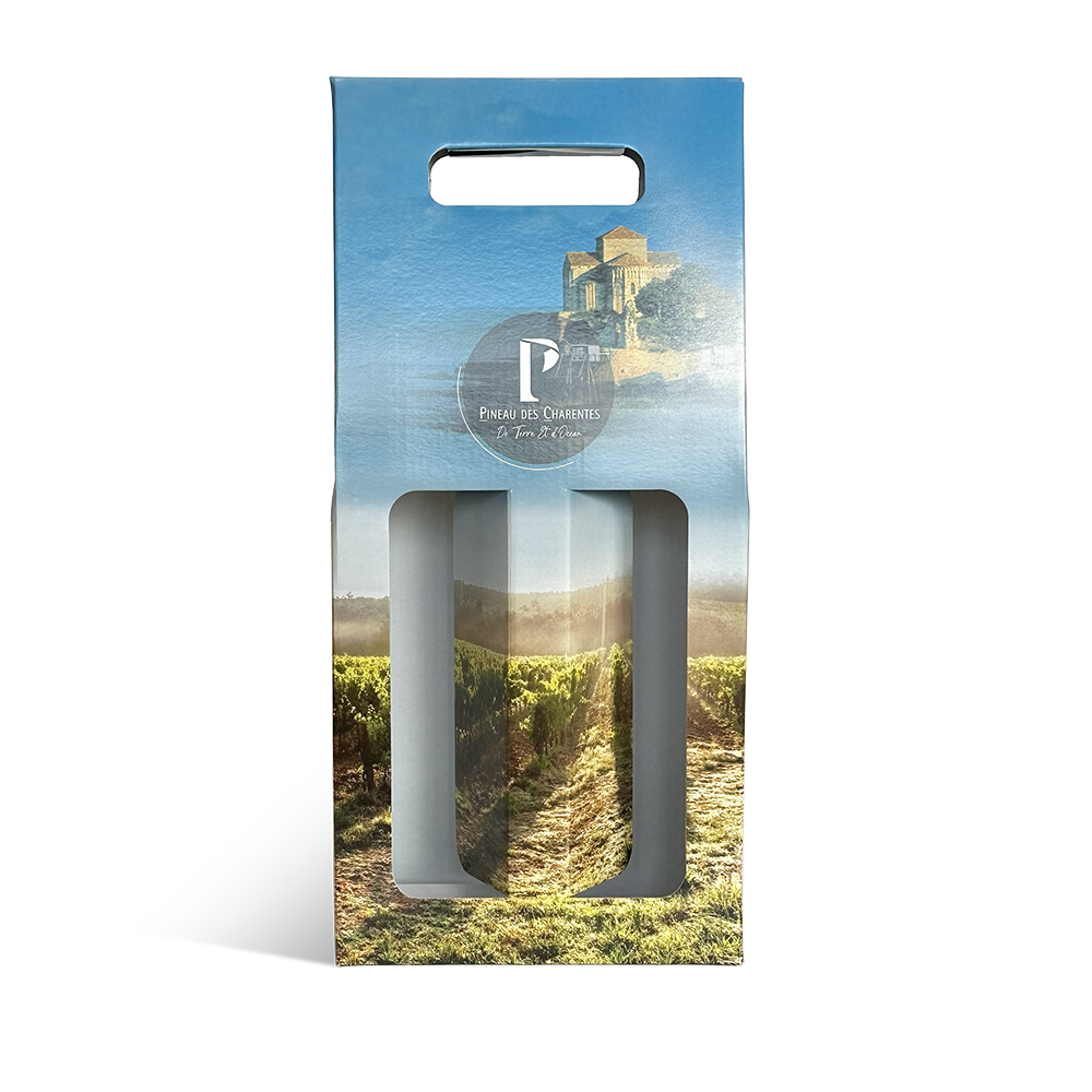 VALISETTE 2 BOUTEILLES PINEAU DES CHARENTES TERRE & OCEAN