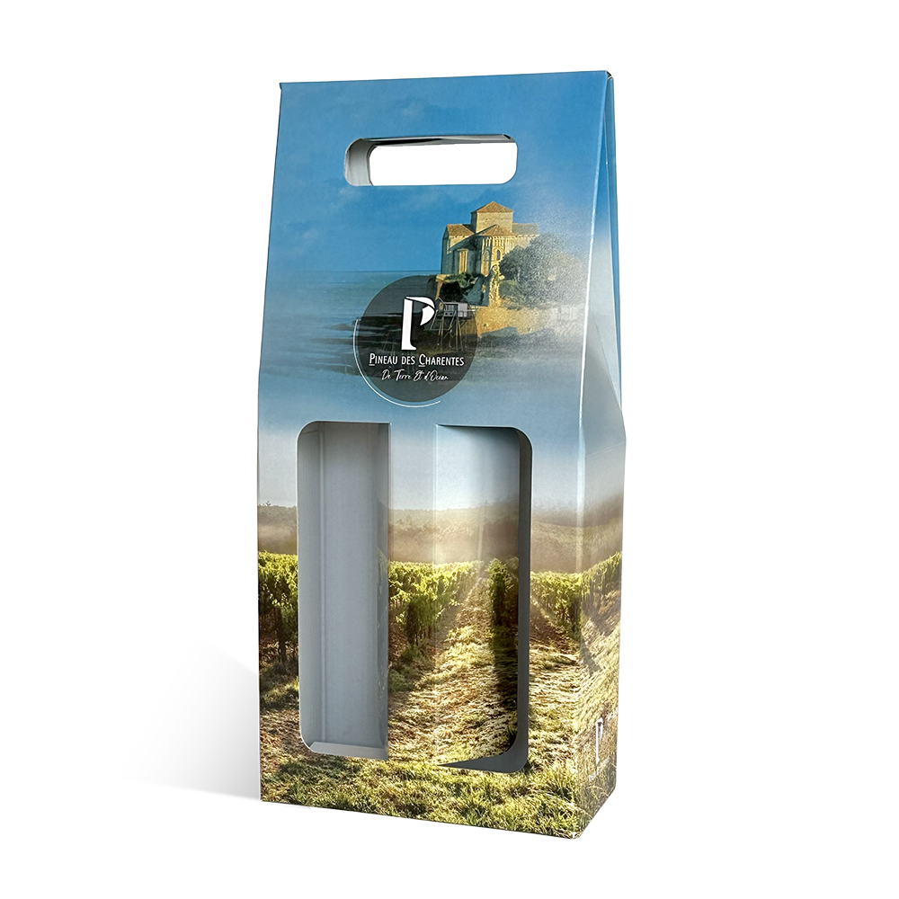 VALISETTE 2 BOUTEILLES PINEAU DES CHARENTES TERRE & OCEAN