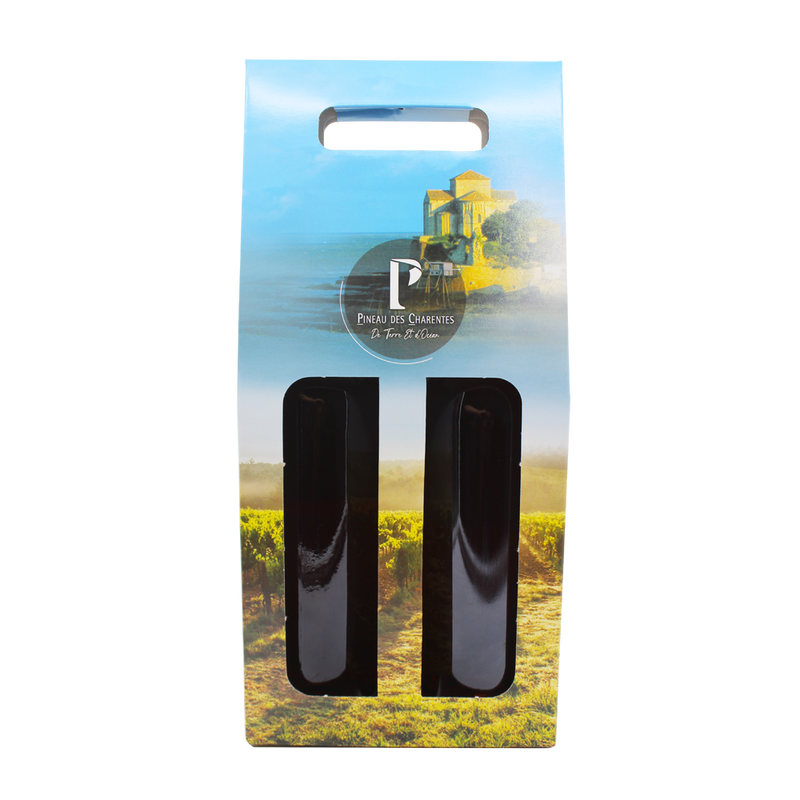 VALISETTE 2 BOUTEILLES PINEAU DES CHARENTES TERRE & OCEAN