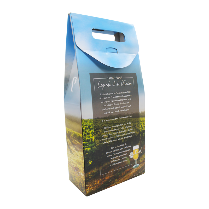 VALISETTE 2 BOUTEILLES PINEAU DES CHARENTES TERRE & OCEAN