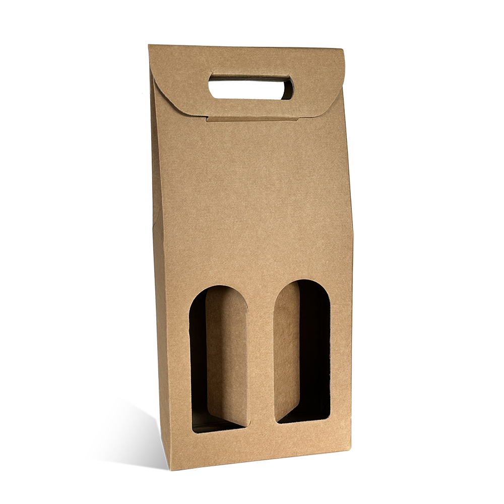 VALISETTE 2 BOUTEILLES KRAFT+FENETRE