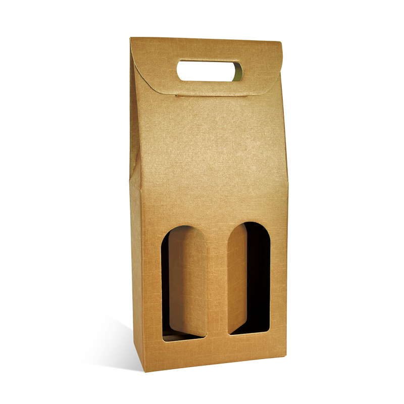 VALISETTE 2 BOUTEILLES OR + FENETRE