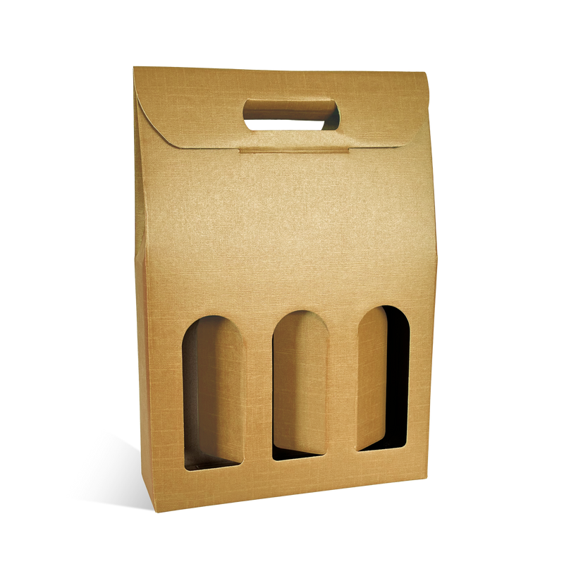 VALISETTE 3 BOUTEILLES OR + FENETRE