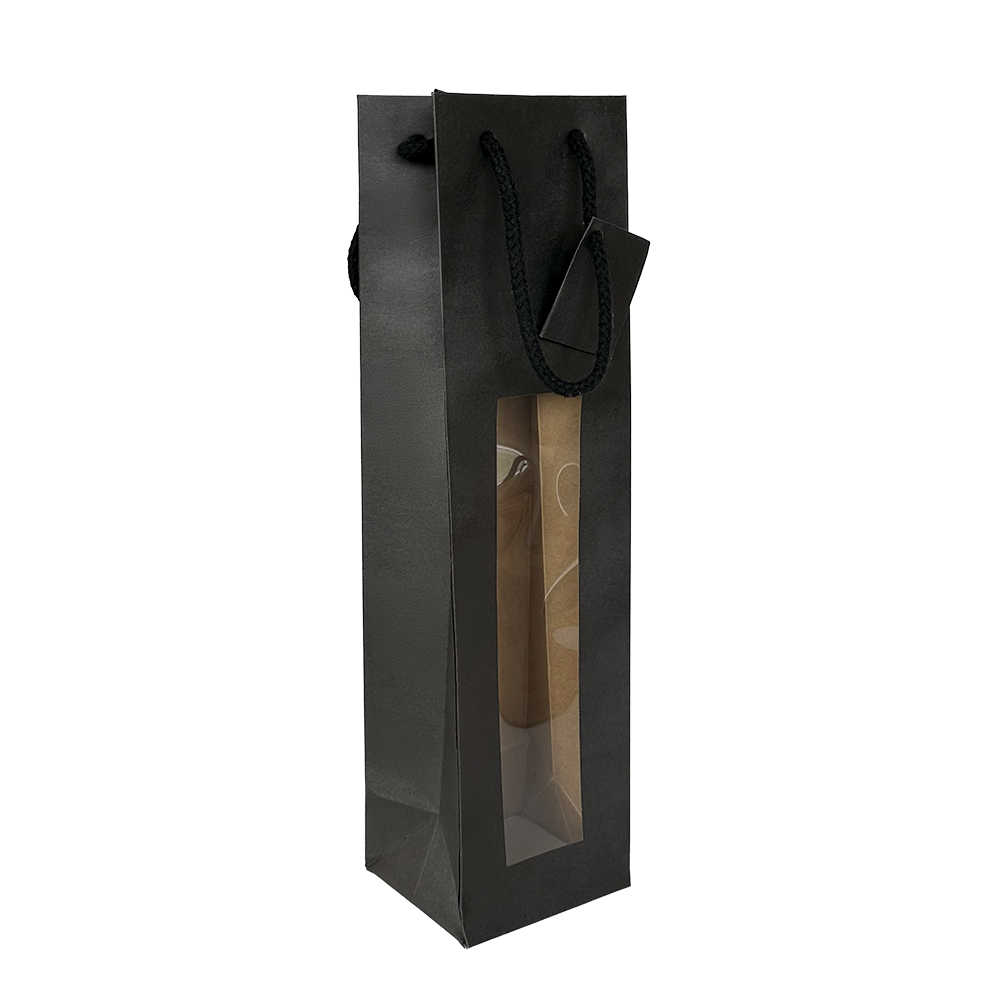 SAC 1 BOUTEILLE KRAFT NOIR +FENETRE