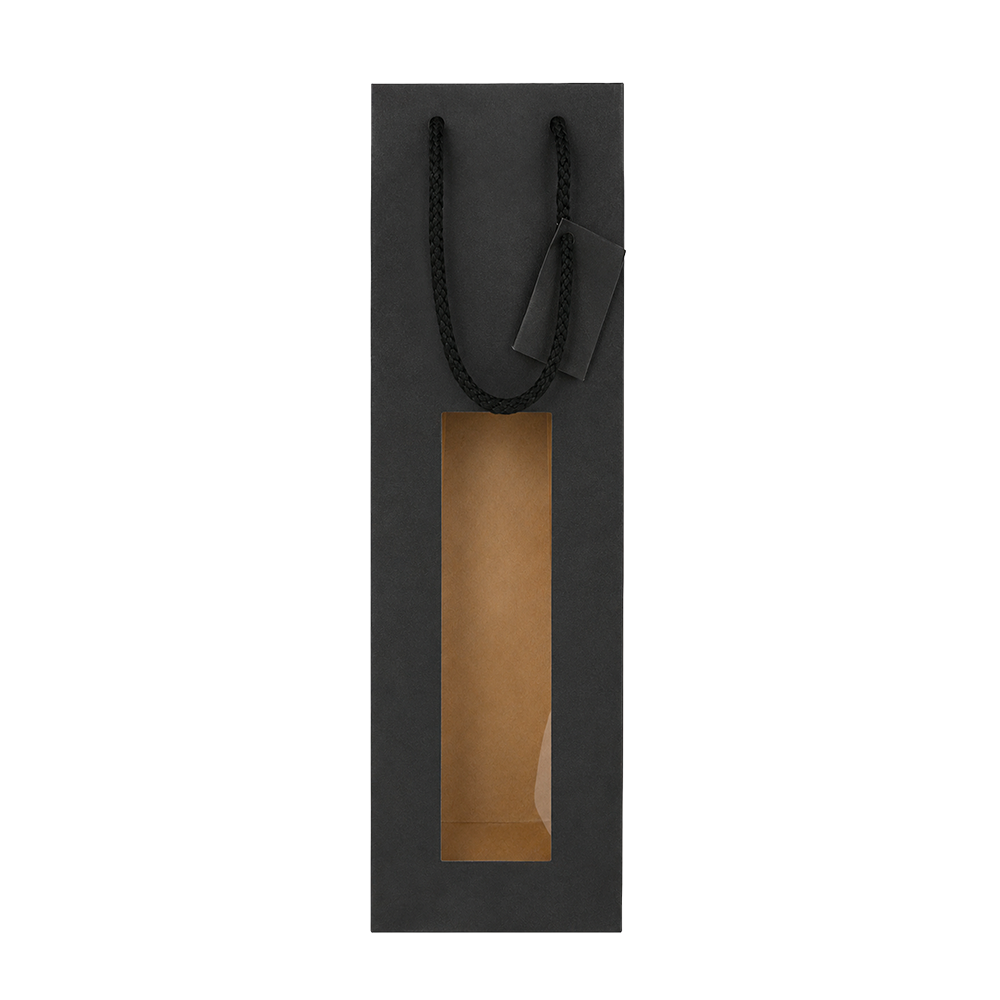 SAC 1 BOUTEILLE KRAFT NOIR +FENETRE
