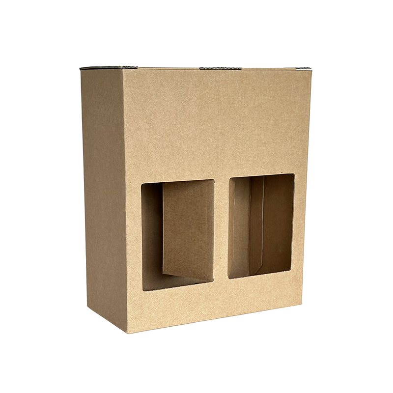 ETUI 2 BOUTEILLES NOCTURNE KRAFT AVEC FENETRE