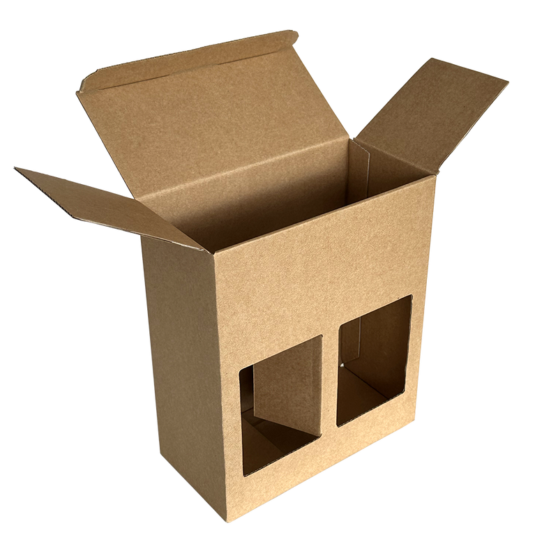 ETUI 2 BOUTEILLES NOCTURNE KRAFT AVEC FENETRE