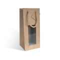 SAC 1 BOUTEILLE BASSE KRAFT + FENETRE