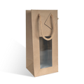 SAC 1 BOUTEILLE BASSE KRAFT + FENETRE