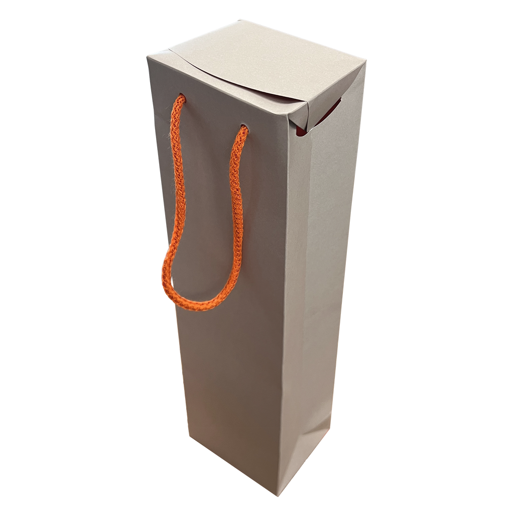 SAC ETUI 1 BOUTEILLE GRIS/ORANGE