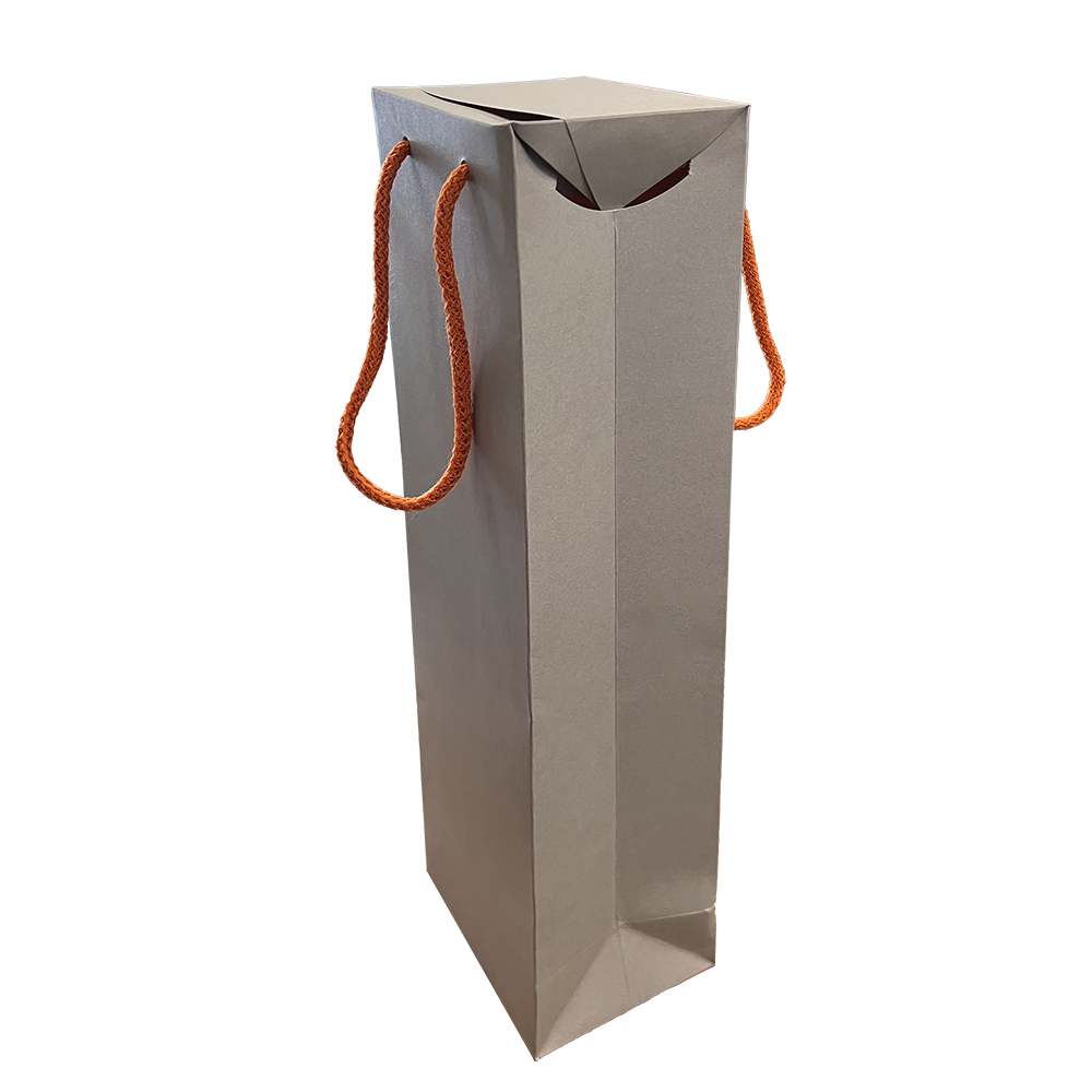 SAC ETUI 1 BOUTEILLE GRIS/ORANGE