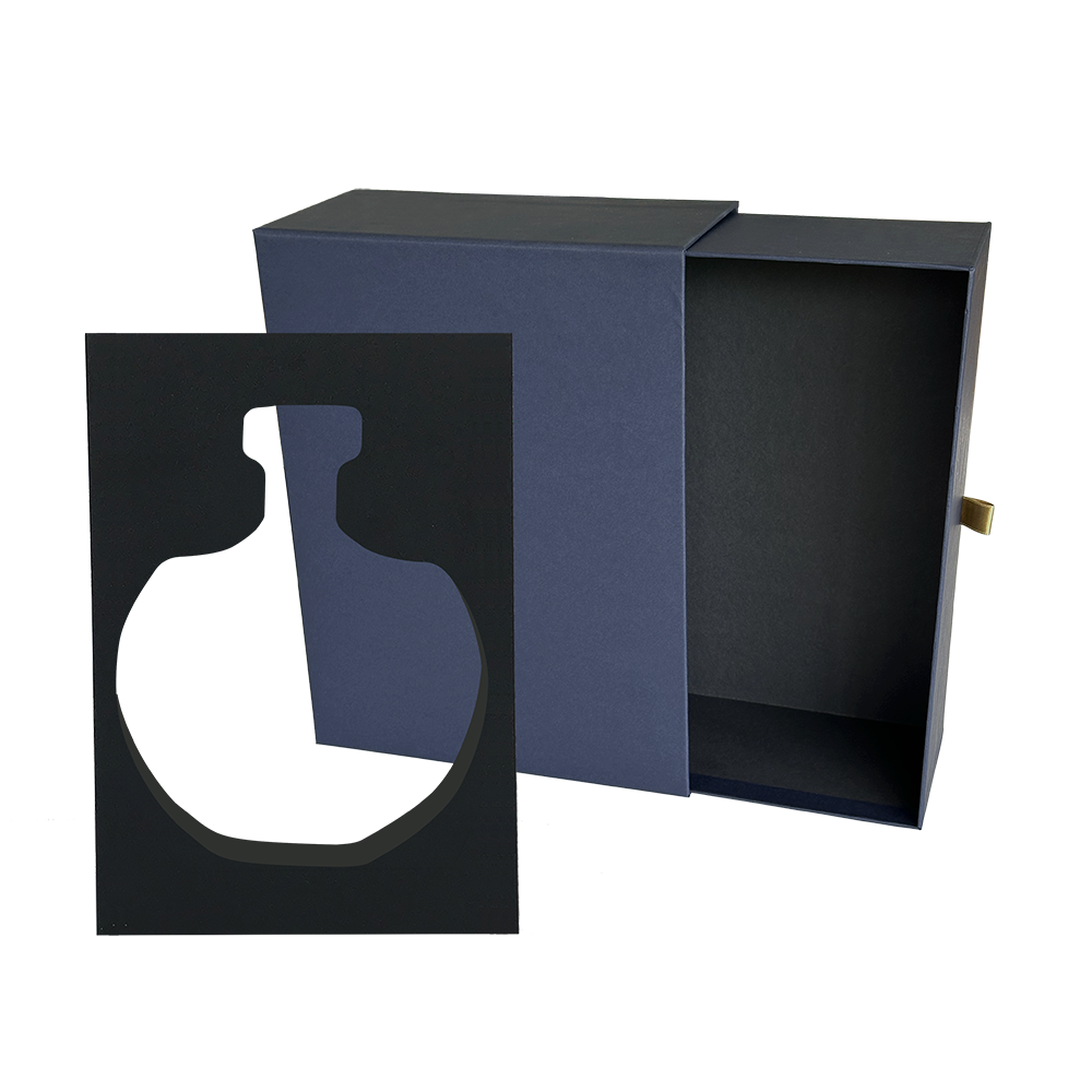 PACK COFFRET TIROIR BLEU AVEC CALE FORMAT CARAFE HÉLIANTHE