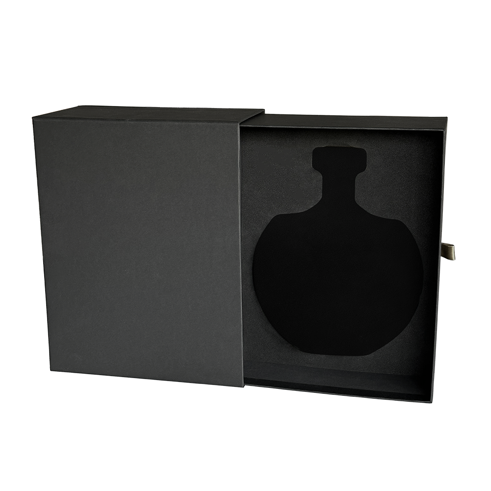 PACK COFFRET TIROIR NOIR AVEC CALE FORMAT CARAFE HÉLIANTHE