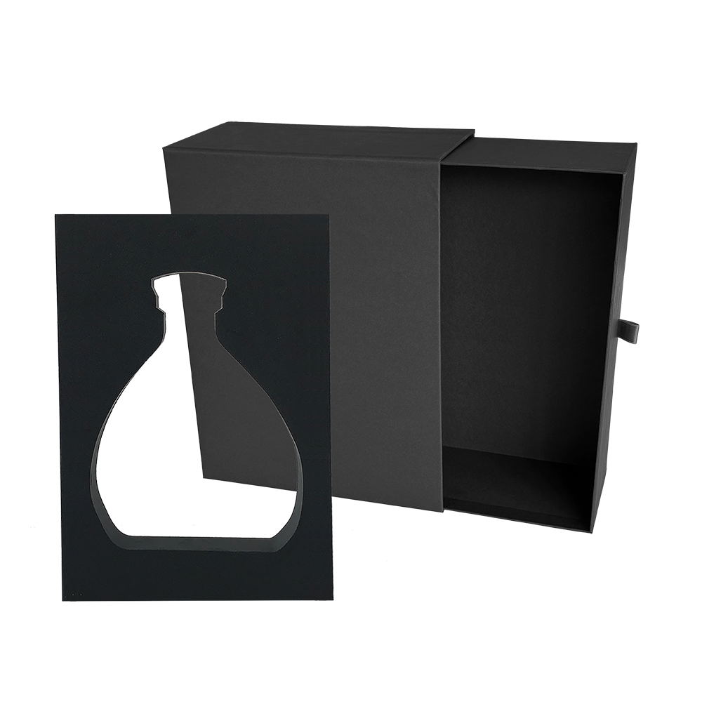 PACK COFFRET TIROIR NOIR AVEC CALE FORMAT CARAFE LISZT