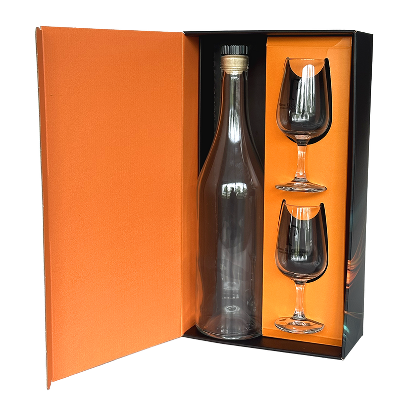 PACK COFFRET "BOREAL" 1 BOUTEILLE 75CL ET 2 VERRES