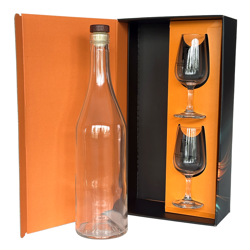 PACK COFFRET "BOREAL" 1 BOUTEILLE 75CL ET 2 VERRES
