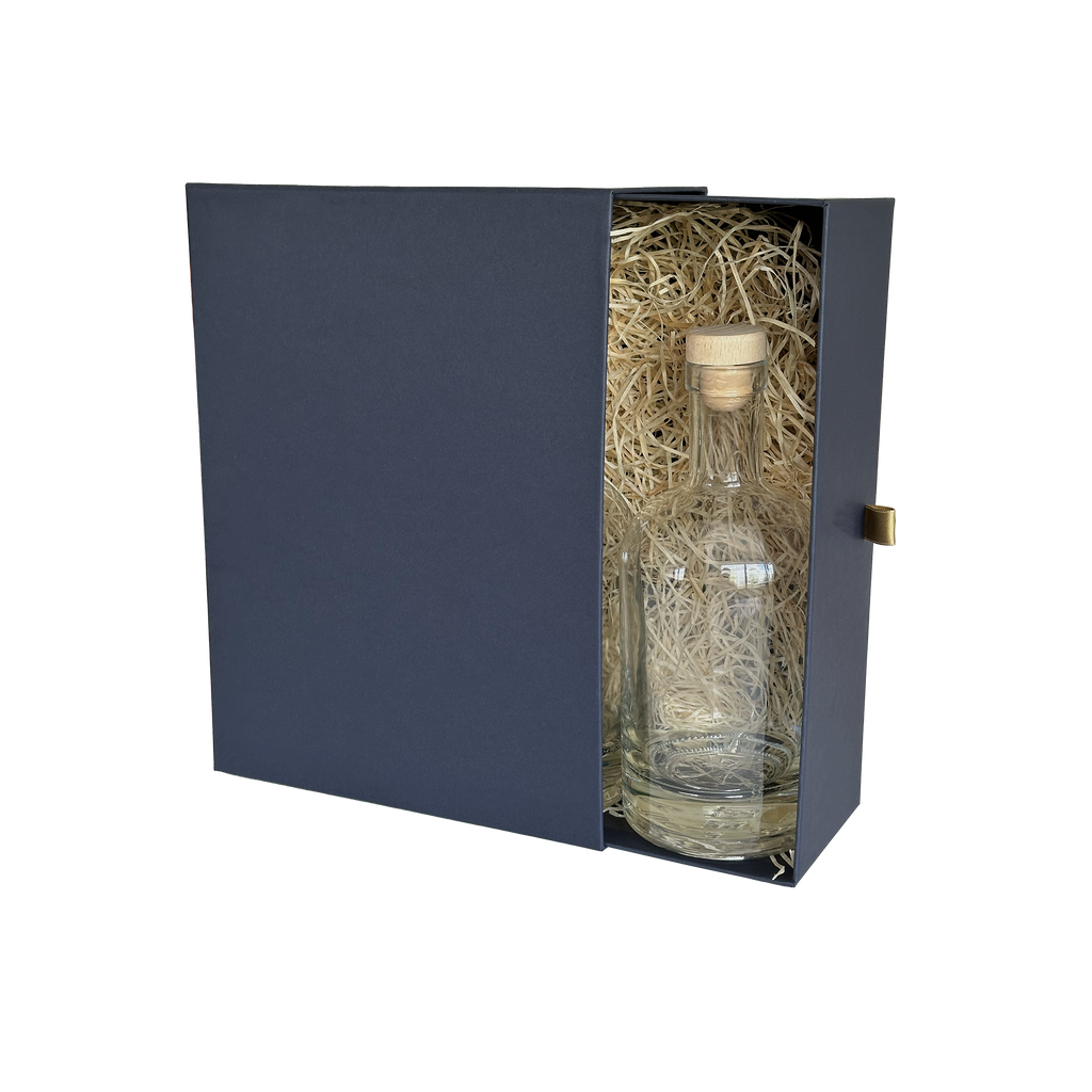 COFFRET TIROIR CARAFE BLEU