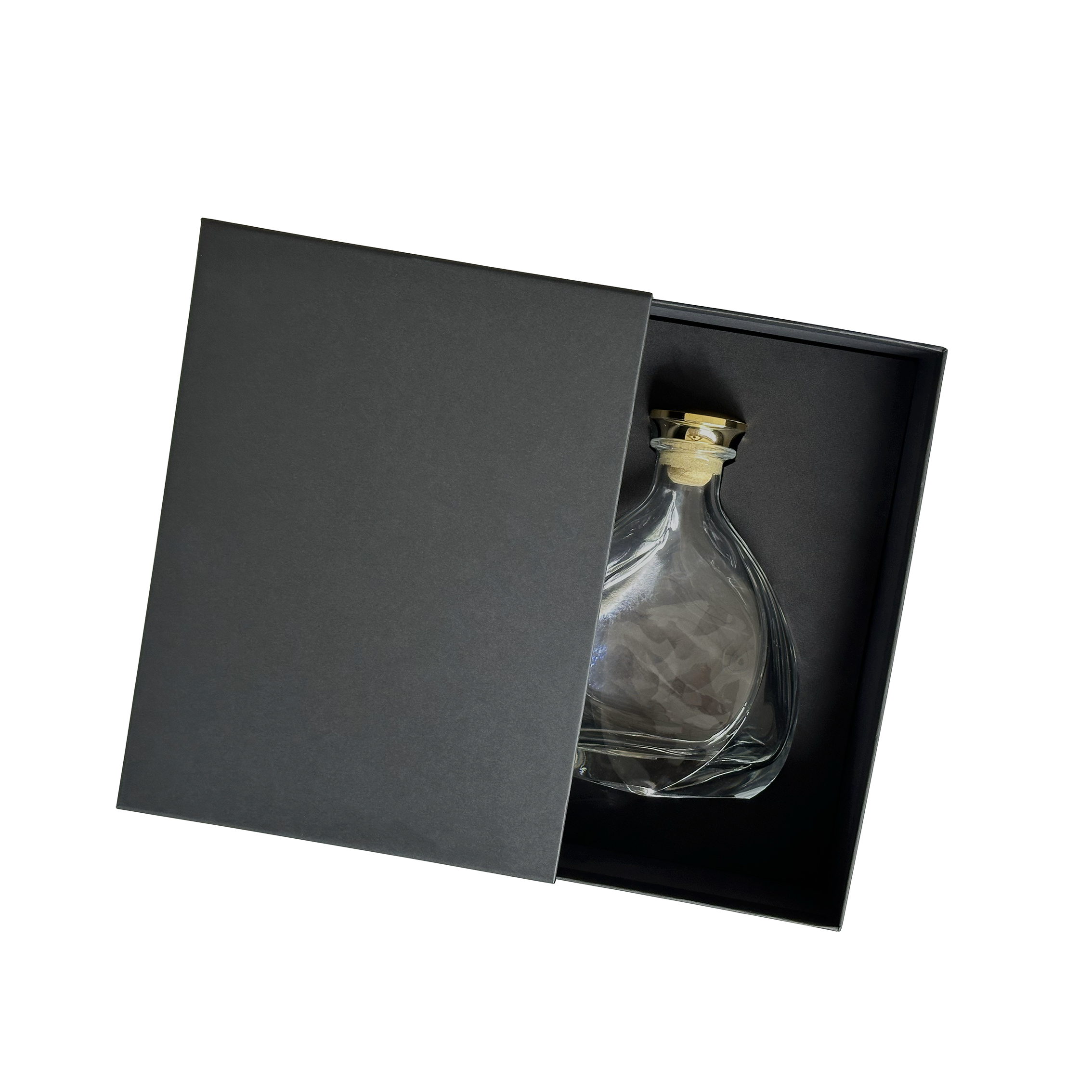 PACK COFFRET TIROIR NOIR AVEC CALE FORMAT CARAFE LISZT