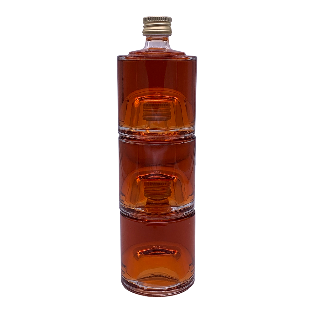 Bouteille empilable ronde 5 cl par 3