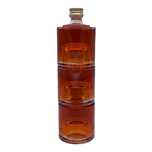 Bouteille empilable ronde 5 cl par 3
