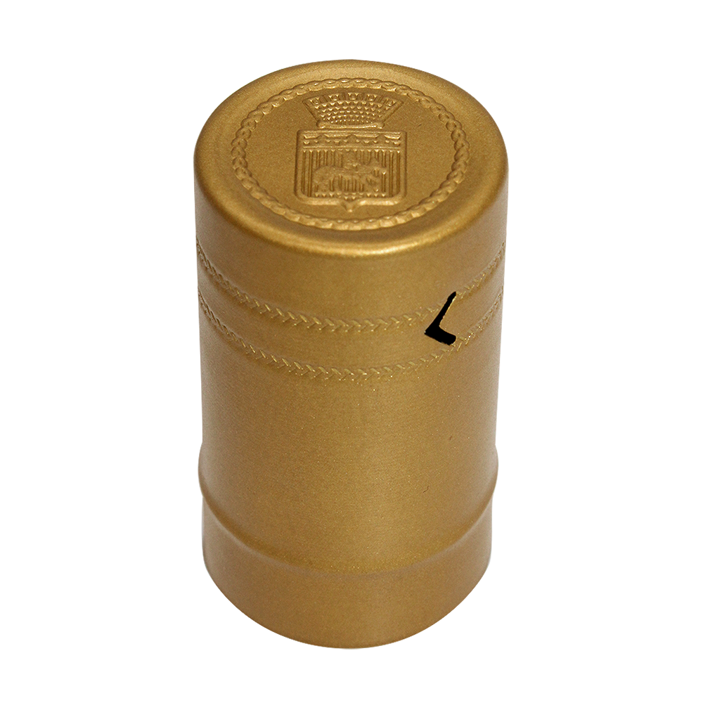 capsule étain or blason 29.5x55mm