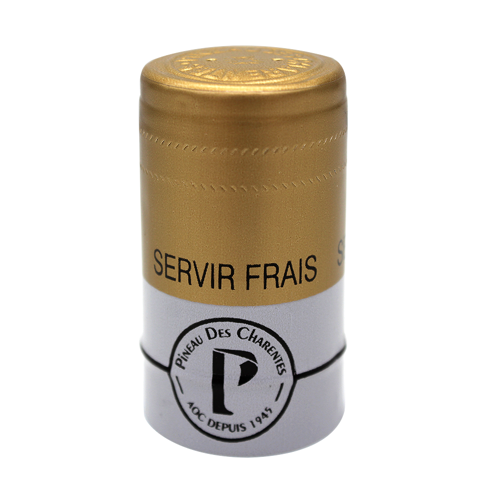 Capsule complexe aluminium or/blanc Pineau des Charentes