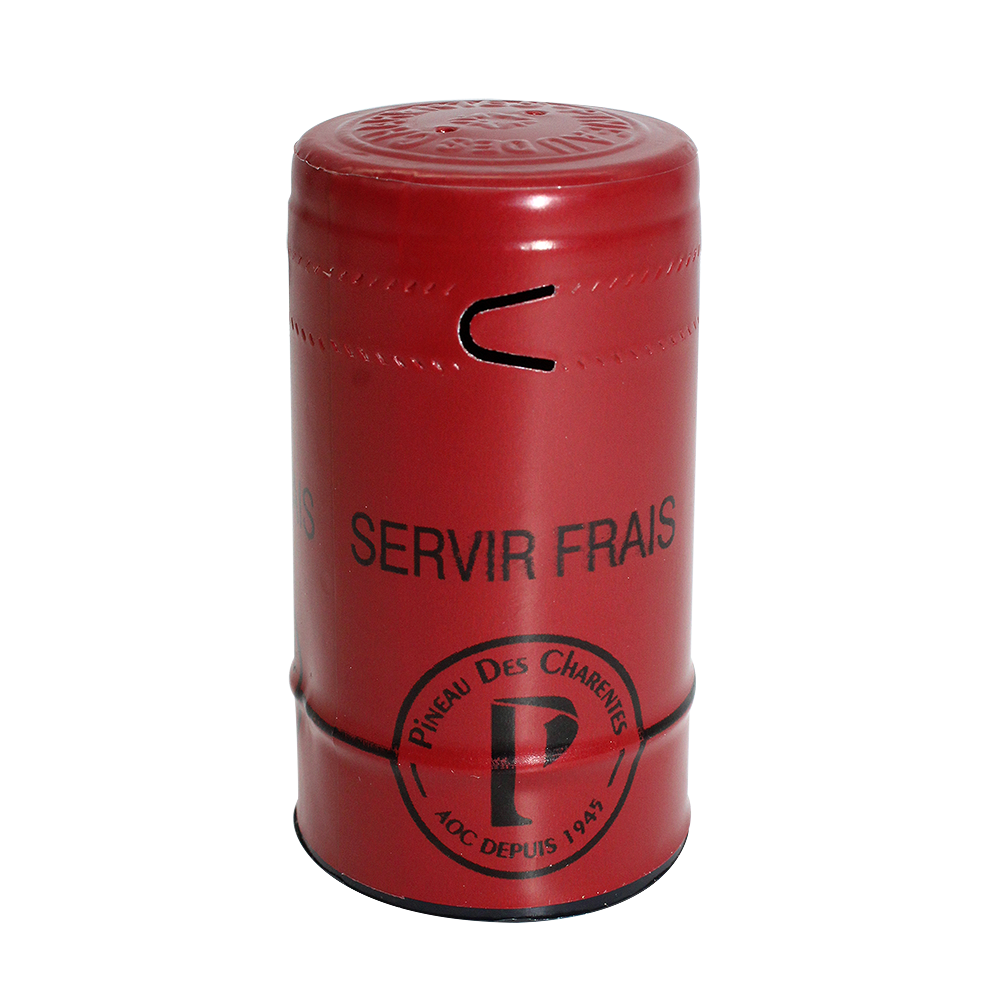Capsule complexe aluminium rouge Pineau des Charentes