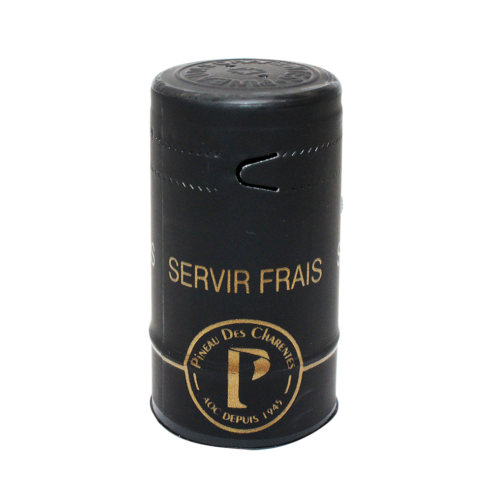 Capsule complexe aluminium noir/or Pineau des Charentes