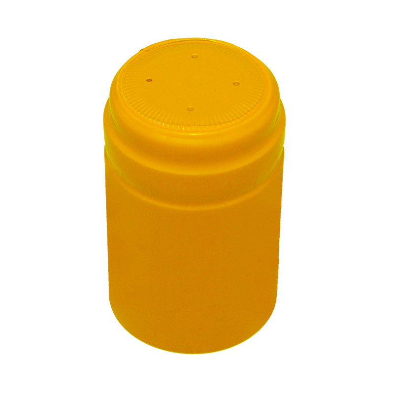 Capsule PVC jaune thermorétractable