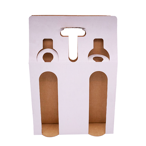 Cabas 2X3 bouteilles blanc recto