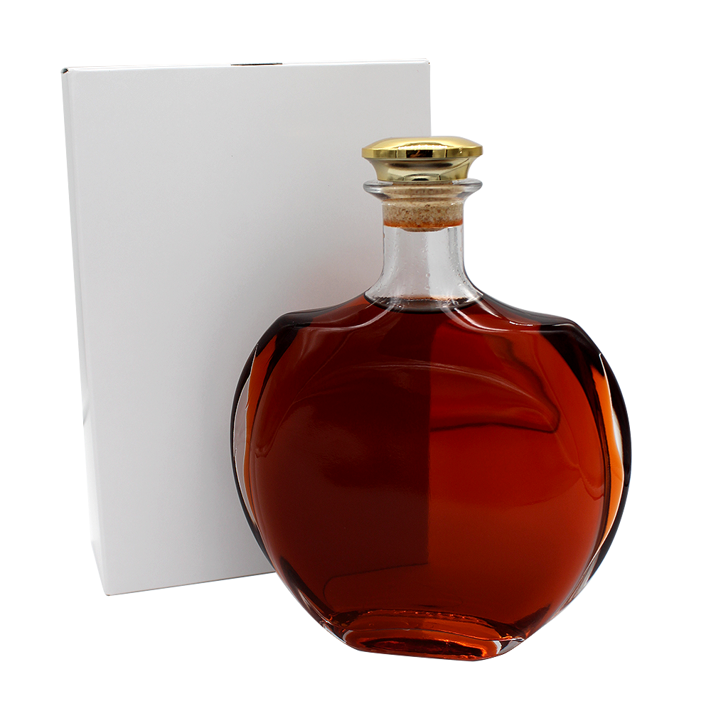 étui carafe blanc + carafe hélianthe 70 cl + bouchon or carafe en micro aggloméré