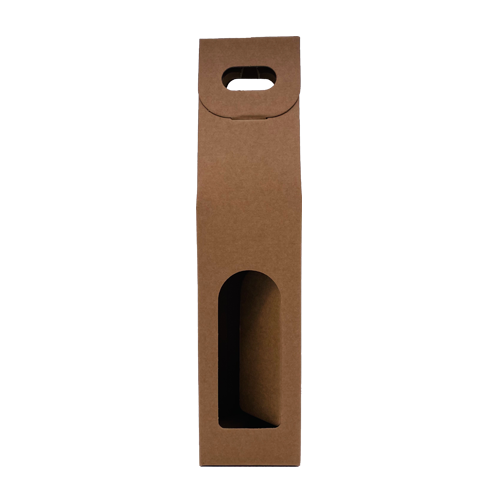 Valisette 1 bouteille kraft + fenetre